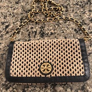 Tory Burch cross body clutch purse